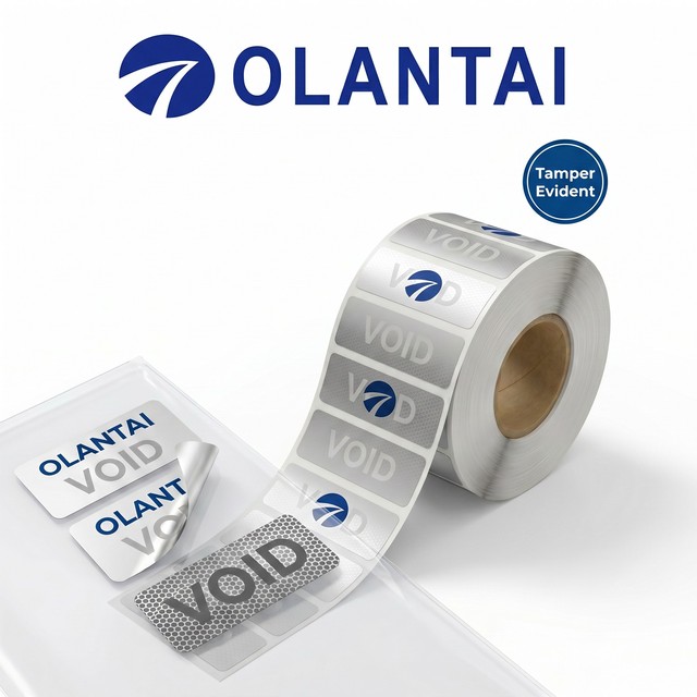 Custom VOID Tamper Evident Security Labels Roll Self Adhesive Anti-Counterfeit Warranty Seal Sticker with Serial Number Barcode