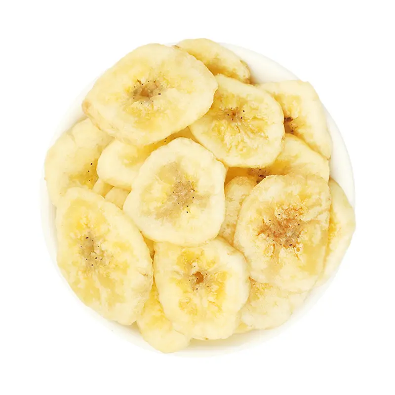 Chips de plátano para aperitivos Healty de alta calidad, plátano dulce VF crujiente, plátano seco de frutos secos de alta calidad