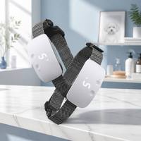 Wiederaufladbares Touch-Antibell-Hundehalsband - Elektrischer Schock Vibrations-Antibellapparat Atmungsaktives Design Nylon ABS 10-20