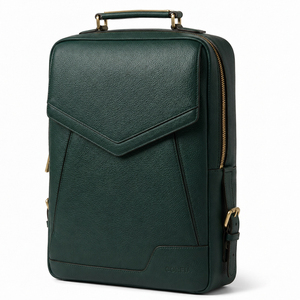 Men PU Leather <b>Backpack</b> Business Laptop <b>Backpack</b> <b>Large</b> Capacity Travel Bag With Flap Pocket - Product Image 2