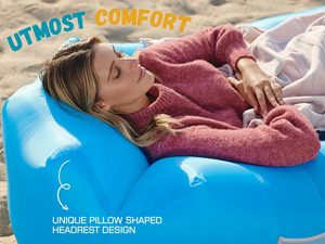 Sillón Inflable con Almohada Integrada, Portátil, Resistente, para Camping, Playa, Senderismo, Uso Interior/Exterior, Ligero y Fácil de Transportar - Product Image 6