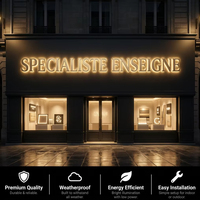 Letrero LED Personalizado con Retroiluminación 3D, Letras Luminosas para Exteriores, Logotipo, Señalización para Negocios