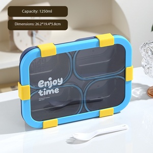 Contenitore per Pranzo Studenti, Semplice e Portatile, con Scomparti Sigillati, Chiusura a Scatto, Antisgocciolamento, con Posate - Ideale per Pasti al Lavoro/Scuola - Product Image 5