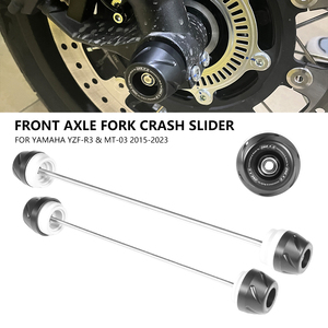 Yamaha YZF-R3 MT-03 2016-2023 phía trước & phía sau trục ngã ba tai nạn thanh trượt R3 MT03 xe máy bánh xe bảo vệ phụ kiện bảo vệ cản - Product Image 4