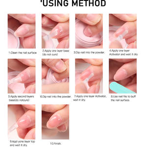 Bubuk akrilik kristal kuku warna Nude 10g kualitas tinggi cepat kering untuk dekorasi kulit grosir - Product Image 2