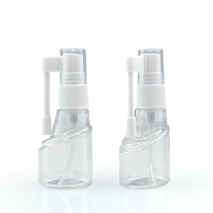 Transparente 20ml Kunststoff-Sprüh flasche für Nasen-und Hals wippen mit langer kurzer Düse für medizinische Flüssigkeits sprays - Product Image 1