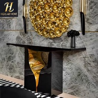 Lumière de luxe italien design Art en bois massif bar porche Table Villa salon hall d'entrée contre le mur en forme de table