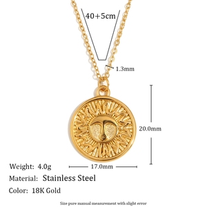 Châu Âu và Mỹ Ins Niche thời trang mặt dây chuyền retro đồ trang sức, ba chiều vòng cổ với Mười Hai dấu hiệu hoàng đạo khắc - Product Image 5