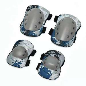Protector de Codo y Rodilla HB408 de Alta Calidad para Cosplay, Camuflaje Digital Selva, Color Negro Caqui ACU - Product Image 3