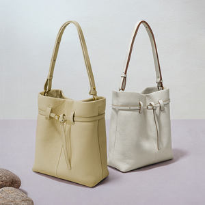 New custom logo designer vintage women's <b>handbag</b>, genuine leather women's bucket bag - Product Image 1