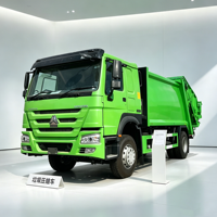 Camion Compacteur Manuel 6x4 de Haute Qualité, Capacité 10-12m³, Chargement Arrière, pour la Collecte des Déchets Urbains
