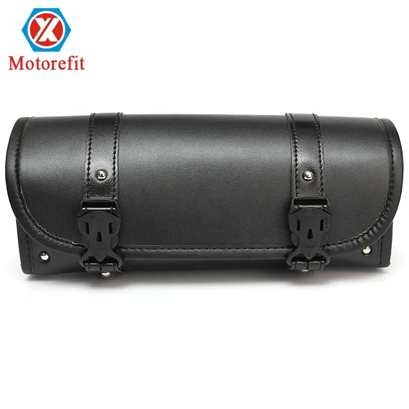 Motorefit Hot Universal Motorcycle Saddlebags Leather Side Storage Tool Pouch Front Luggage Bag For Harley