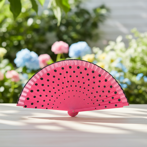 Abanico de Madera de Ébano Hecho en <span class=keywords><strong>Valencia</strong></span> - Abanico de Flamenco con Pintura Floral FAREA, Abanico Español Pintado a Mano - Product Image 6
