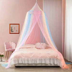 Palace-Style giường đôi mái vòm thép/dây giữ màn chống muỗi trong Nhà Trần chống muỗi công chúa mã hóa lưới Lều tán - Product Image 1