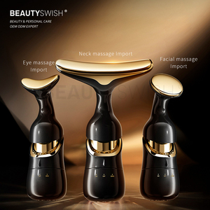 Appareil Électrique <span class=keywords><strong>de</strong></span> Massage Anti-Rides Visage et Cou, 3 Têtes, Soin <span class=keywords><strong>de</strong></span> la Peau, Dispositif à Piles - Product Image 3