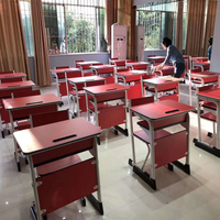 Haute qualité université étude école bureau et chaise ensemble classe étudiants école chaises et Tables métal moderne 360*150mm