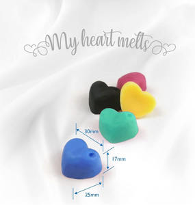 Logo personalizzato Mini a forma di cuore di cera di soia pastiglie profumate di zucca cera si scioglie con scatola all'ingrosso candele - Product Image 5