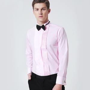 Camicie da uomo con collo ad ala con polsino francese senza smoking da <span class=keywords><strong>stiro</strong></span> per spettacoli di matrimoni e banchetti primaverili - Product Image 6