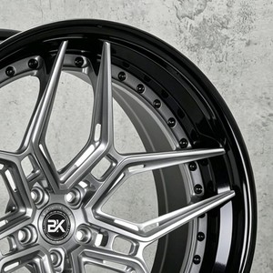 Rines Bku Personalizados de 3 Piezas Forjadas 5x130 para <span class=keywords><strong>Porsche</strong></span> <span class=keywords><strong>911</strong></span> Turbo 992 991 997 Cayman 718 <span class=keywords><strong>Spyder</strong></span> 19 20 21 Pulgadas 8.5-13J Aleación T6 - Product Image 3