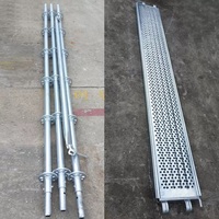 Système d'échafaudage galvanisé à anneaux, robuste, pour la construction, tour d'escalier, plateforme métallique portable pour extérieur