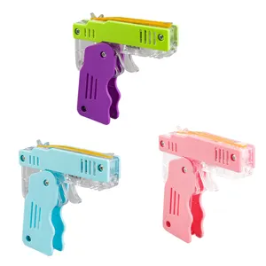 Katlanır lastik bant silah çocuk oyuncak paslanmaz çelik 6 serisi saç lastik bant tabanca erkek hediye nostaljik silah anahtarlık