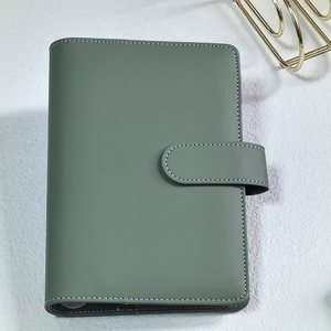Libreta de Anillas A5 A6 Plateada, Recargable, con Cubierta de Cuero PU, Organizador de Efectivo, Diario, Libreta de Notas, Carpeta de 6 Anillas - Product Image 1