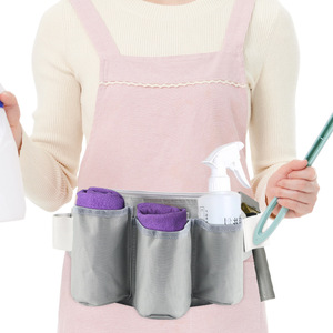 Waterproof Oxford Cloth Waist <b>Bag</b> With Multiple Pockets For Cleaning Tools And Outdoor Activities Unisex Gray And Black - Product Image 3