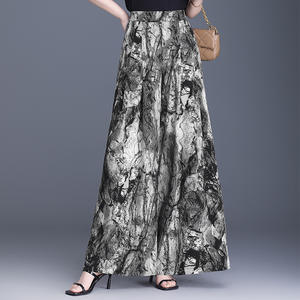 Pantalones Culottes <span class=keywords><strong>de</strong></span> Pierna Ancha <span class=keywords><strong>de</strong></span> Seda Helada con Rayas Tie-Dye, Cintura Alta, Holgados y Estilizadores, para Mujer, Verano 2026, Estilo Casual y <span class=keywords><strong>de</strong></span> Gran Caída - Product Image 3