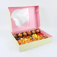 Boîtes personnalisées écologiques pour pâtisseries rapides, gâteaux au chocolat, pains, mochis, beignets, sushis, biscuits, emballages alimentaires à emporter