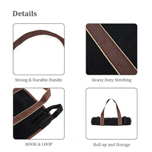 <span class=keywords><strong>Sac</strong></span> de transport portable <span class=keywords><strong>pour</strong></span> bûches de bois de chauffage, <span class=keywords><strong>pour</strong></span> le camping, le barbecue et les activités de plein air, <span class=keywords><strong>sac</strong></span> de rangement <span class=keywords><strong>pour</strong></span> bois de chauffage en tissu Oxford avec poignée - Product Image 6