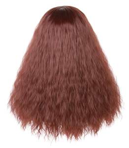 Venta al por Mayor de Fábrica de Extensiones de Cabello Rizado Marrón de Fibra Resistente al Calor, Estilo Bohemio, para Niñas - Product Image 6