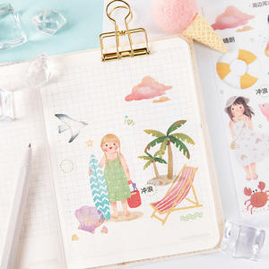 สติกเกอร์กระดาษติดรูปชีวิตสำหรับวันหยุดฤดูร้อน,แผ่น/แพ็ก Kawaii สติกเกอร์สมุดติดรูปไดอารี่สมุดสเก็ตบอร์ดปาร์ตี้ตกแต่ง - Product Image 3