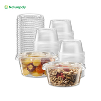 Gobelets à sauce transparents en PLA de 1 oz pour le ketchup, durables, étanches, vente en gros