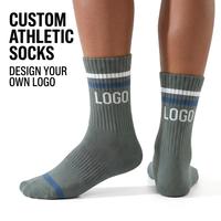 Chaussettes de sport personnalisées, créez votre propre logo, coton respirant, chaussettes de sport pour la gym, faible MOQ, vente en gros directe d'usine