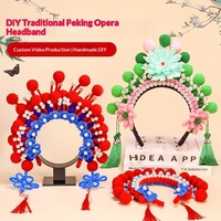 Nouvel An Printemps 2026 Kit de Matériaux DIY pour Coiffe d'Opéra de Pékin en Résine Plastique et Nettoyant pour Tuyaux pour Enfants