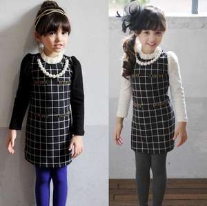 Wholesale Children Clothing Casual African Long Sleeve <b>Plaid</b> <b>Dress</b> for Kids Little Girls From China Supplier - Product Image 3