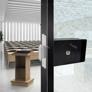 Manija de puerta exterior Heavy Duty Pivot Slim Front Interior Metal Aluminio Principal Puerta corredera de vidrio Cerradura de manija con llave - Product Image 5