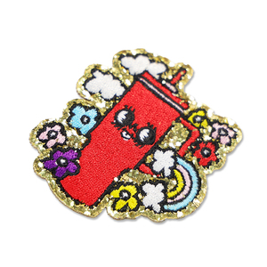 Petit chapeau à paillettes en gros patchs fer sur mesure coudre sur des patchs de chapeau de paille adhésifs avec logo Western personnalisé - Product Image 2