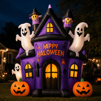 Modèle gonflable surdimensionné personnalisé en tissu Oxford durable à montage rapide pour décoration d'Halloween