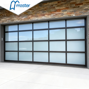 Porte de <span class=keywords><strong>garage</strong></span> sectionnelle moderne en verre à vue complète, étanche, avec cadre minimal en aluminium, automatique et électrique - Product Image 5