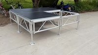 Scène modulaire mobile portable en aluminium pliable antidérapante pour DJ, concerts, événements, danse, extérieur, mariages, églises