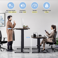 Bureau d'ordinateur électrique à hauteur réglable avec double moteur, tables de travail modernes intelligentes pour ordinateur