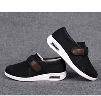 Chaussures décontractées pour hommes à semelle coussin d'air et fermeture Velcro, légères et faciles à enfiler