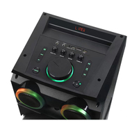 Speaker Subwoofer 12 inci portabel, Speaker Subwoofer 200W pesta dengan Mic kelas atas dengan pemutaran USB