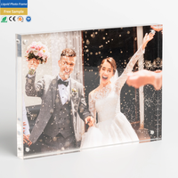 Cadre photo liquide DIY écologique OEM pour décoration intérieure, papeterie créative, cadre photo à eau et à huile pour site de mariage