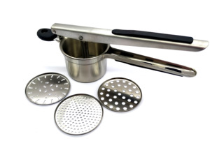 Presse-purée et écraseur à pommes de terre en silicone avec 3 disques interchangeables, outil de cuisine robuste, modèle 01BB022 01BB022 Presse-purée 01 - Product Image 2