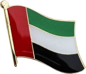 Badge drapeau des Émirats arabes unis en alliage de zinc, épingle pour la décoration des vêtements, procédé de goutte de colle, artisanat métallique - Product Image 1