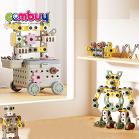 Jouets éducatifs : Blocs de construction, train de rangement, outils de bricolage à assembler avec vis