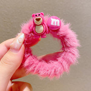 Lazo <span class=keywords><strong>de</strong></span> pelo <span class=keywords><strong>de</strong></span> felpa bonito para niños <span class=keywords><strong>de</strong></span> invierno para niñas dibujos animados <span class=keywords><strong>unicornio</strong></span> conejo Animal pelo <span class=keywords><strong>Scrunchies</strong></span> accesorios <span class=keywords><strong>de</strong></span> moda para el cabello - Product Image 5