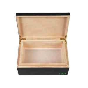 กล่องเก็บของไม้ขนาดใหญ่แบบโมเดิร์นเคลือบเงา กล่องของขวัญสุดหรู ทำด้วยมือ สีดำด้าน กล่องเก็บซิการ์ - Product Image 3